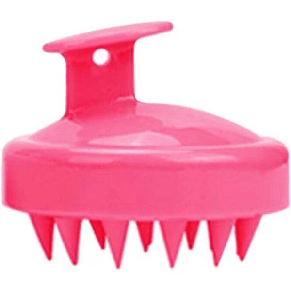 Silicone Scalp Shampoo Massage Brush Shower Washing Massager Head Hair Comb AU Rose Red