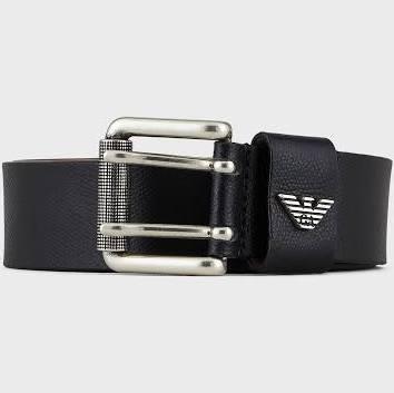 Emporio Armani boarded Belt 110 cm / Black