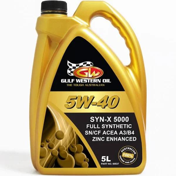 Gulf Western Synthetic x 5000 5W-40 Engine Oil 5L - 60537