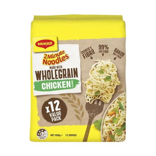 Maggi 2 Minute Noodles Chicken Wholegrain 12 Pack