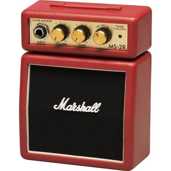 Marshall MS-2R 1W Battery-Powered Red Micro Guitar Amp