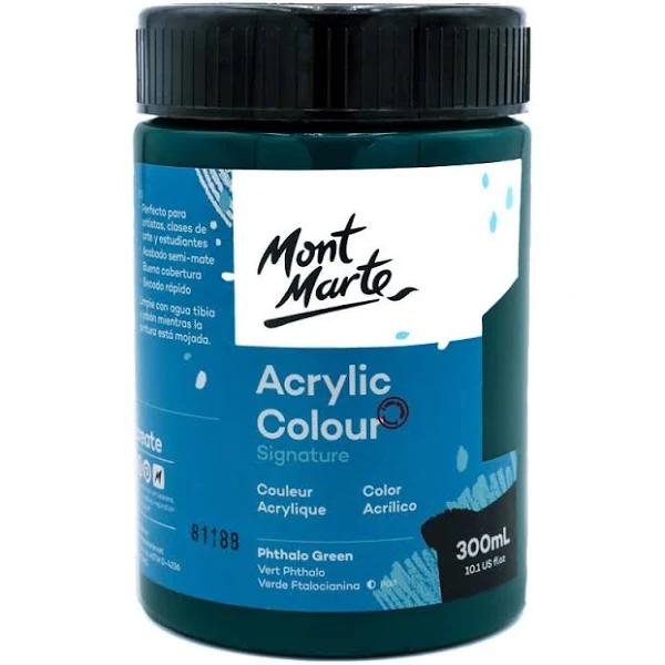 Mont Marte Acrylic Colour Paint 300ml Phthalo Green