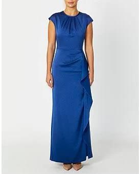 Anthea Crawford Laveria Blue Gown in Royal, Size 10 AU