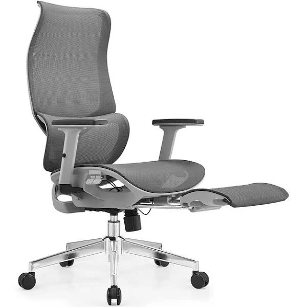 MIUZ Gaming Office Chair Mesh Office Chairs Executive Footrest Computer Seat - Grey