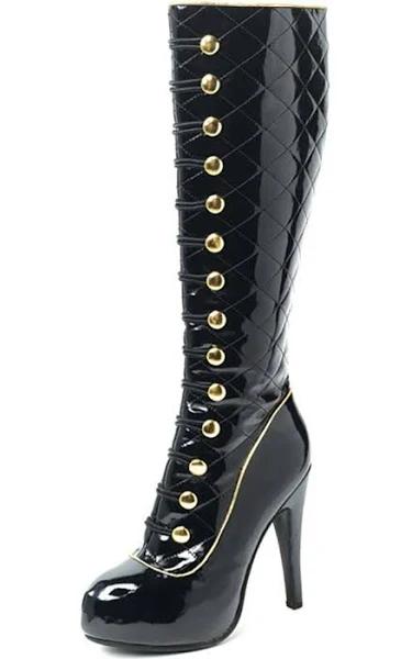 Black Knee High Uptown Stiletto Adult Shoes by Leg Avenue