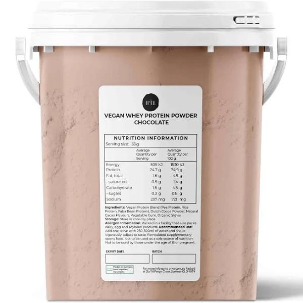 Vegan Whey Protein Powder Blend - Chocolate Plant WPI/WPC Supplement Buckets