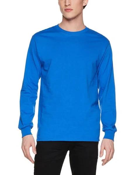 Gildan 2400 Ultra Cotton Long Sleeve T-Shirt Royal - Size: 2XL Colour: