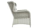 Rosebud 4-Piece Wicker Outdoor Lounge Setting — White Shell by FurnitureOkay, With 3-Seater