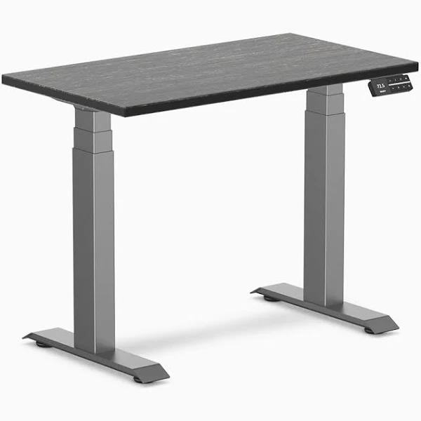 Desky Dual Mini Bamboo Sit Stand Desk - Dark Bamboo 900x500mm