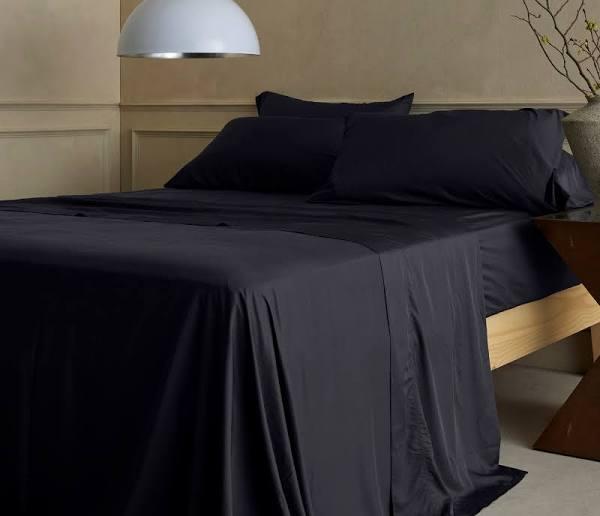 Organic Bamboo Sheet Set 350 Thread Count - Black - Single - AfterPay & zipPay Available