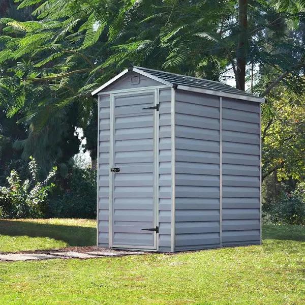 Palram - Canopia | Skylight 4ft x 6ft DIY Outdoor Storage Shed Kit For Garden in Grey - AfterPay & zipPay Available