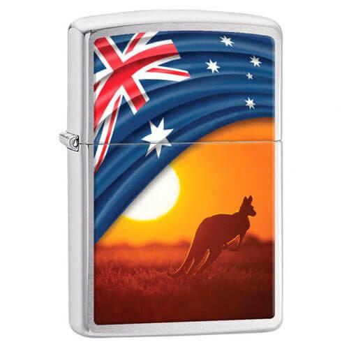 Zippo Flag & Landscape Kangaroo Lighter