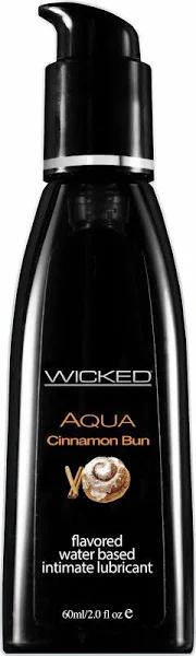 Wicked Aqua Cinnamon Bun - Cinnamon Bun Flavoured Water Based Lubricant - 60 ml (2 oz) Bottle