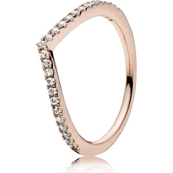 Pandora Sparkling Wishbone Ring