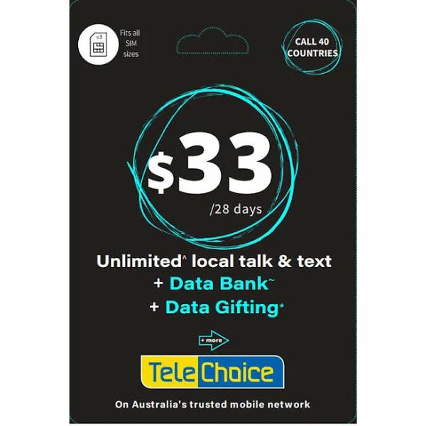 TeleChoice Prepaid Sim - AfterPay & zipPay Available