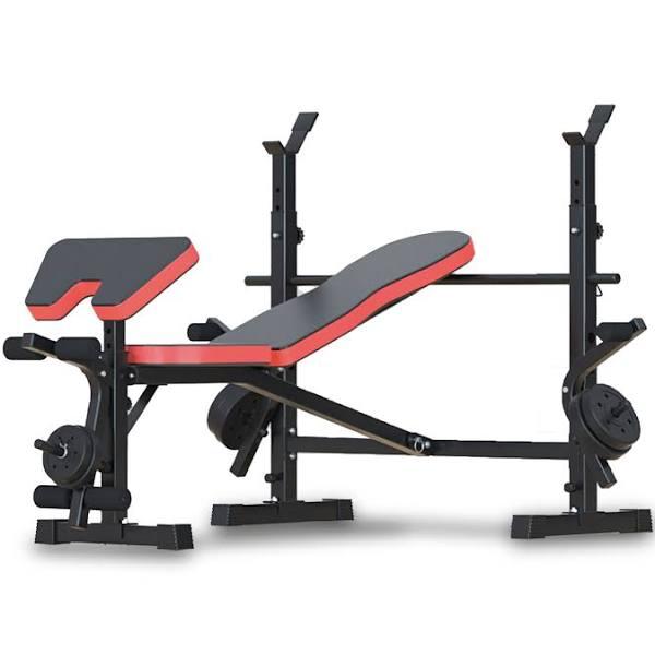 FitnessLab Back Adjustable Weight Bench Press Multi-Station Fitness 8in1 Home Gym Equipment Curl