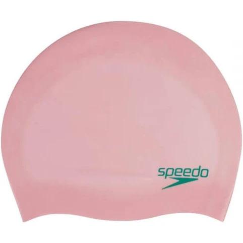 Speedo Plain Moulded Silicone Swim Cap - Kids - Pink