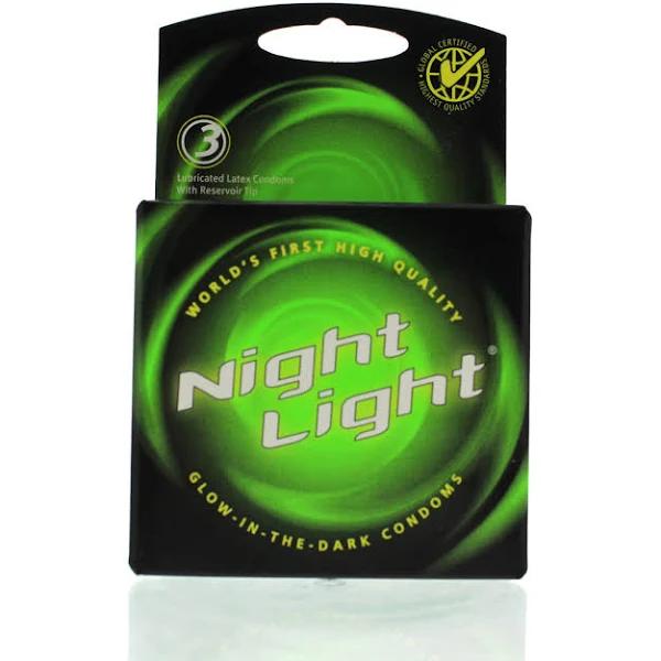 Night Light Glow-in-the-dark Condoms (3 Pack)