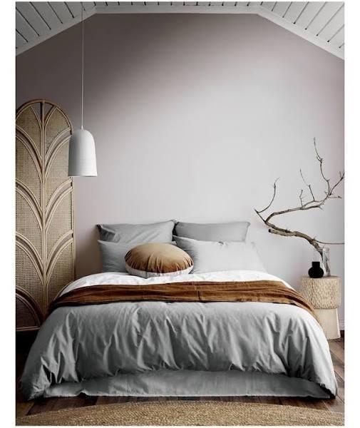 Aura Home Halo Organic Cotton Bedlinen Collection in Pebble Grey Super King