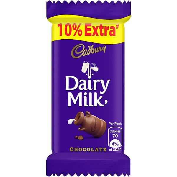 Cadbury Dairy Milk Chocolate Bar, 13.2g