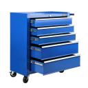 Giantz 5 Drawer Mechanic Tool Box Storage Trolley - Blue