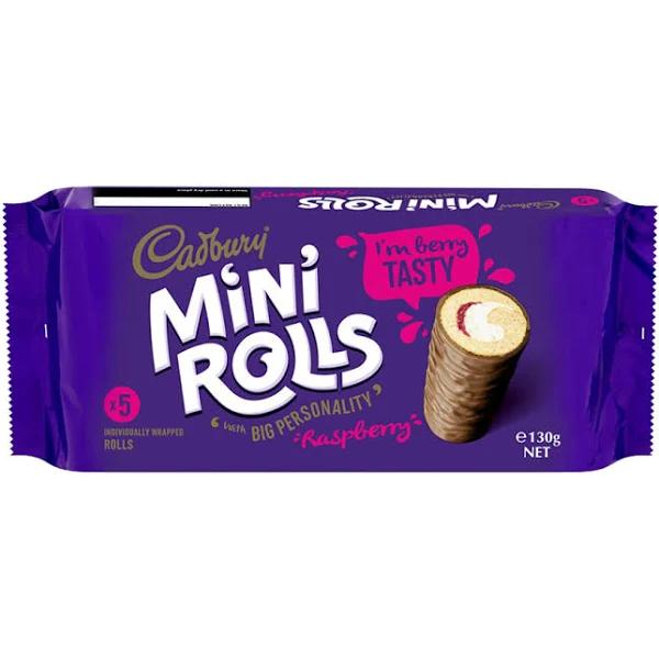 Cadbury Raspberry Mini Rolls 5 Pack