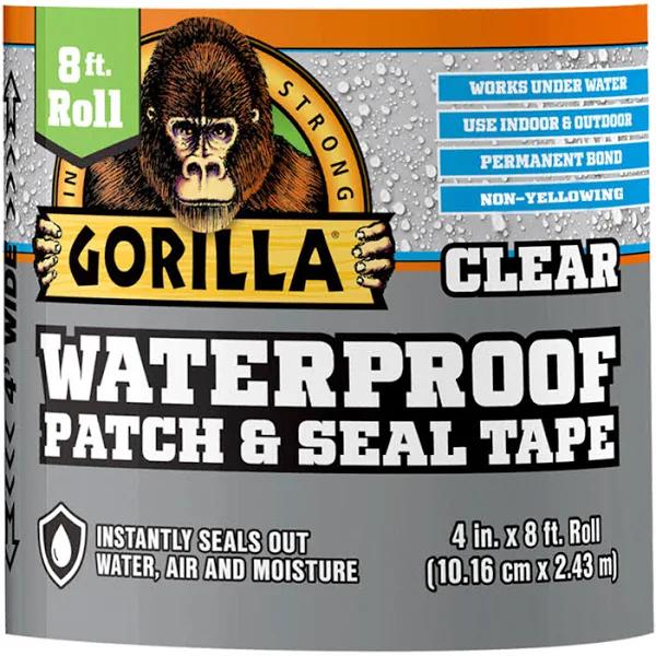 Gorilla Waterproof Patch & Seal Tape: 4 in. x 8 ft. Clear - Find Tape