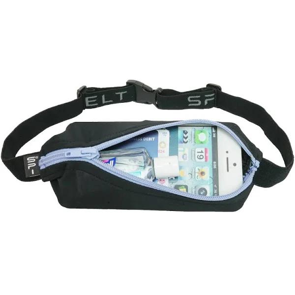 SPIbelt Original Running Belt Black/Periwinkle Zip / One Size