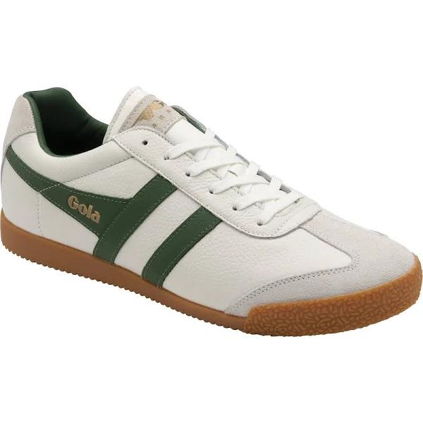 Gola Classics Mens Harrier Leather Trainers 8 UK / White/Green