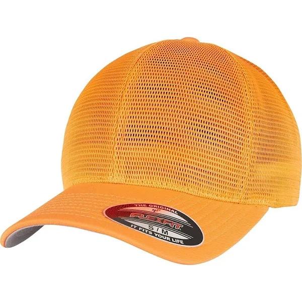 Flexfit Unisex Adult 360 Omnimesh Mesh Cap Neon Orange L-XL Polyester Spandex Unisex Cap