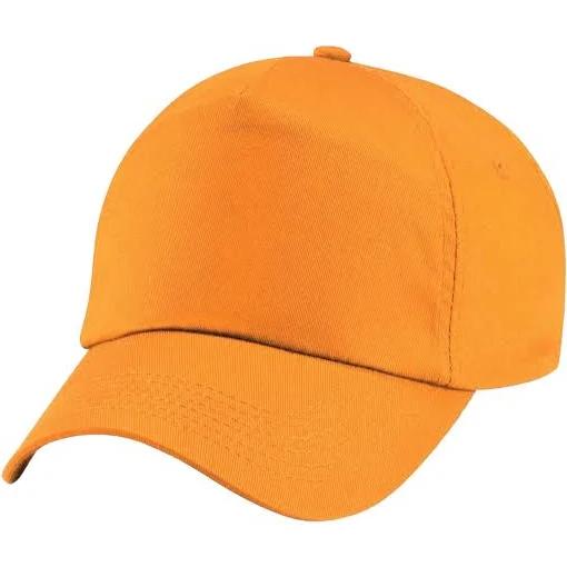 Beechfield Unisex Plain Original 5 Panel Baseball Cap Orange One Size