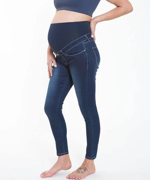 Ripe Maternity Rebel Ankle Grazer Jegging Indigo