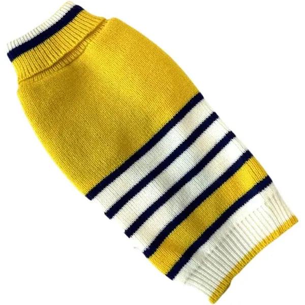 DOGUE Stripey Joe Dog Jumper | Buy Online at DOGUE 40cm / Yellow