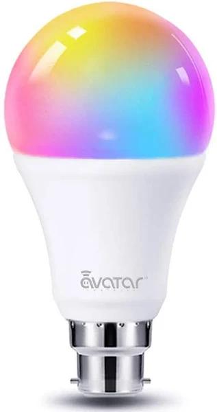 Avatar Controls Smart Bulb, Alexa Light Bulbs B22 Bayonet 9W RGBCW Colour Dimmable Works with Alexa/Google Home, No Hub Required(Updated 3000-6200K W