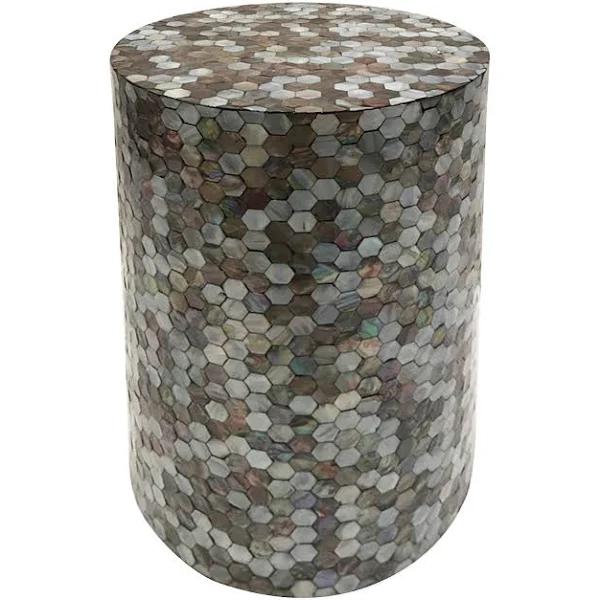 Lulu Mother of Pearl Inlay Side Table - Bone