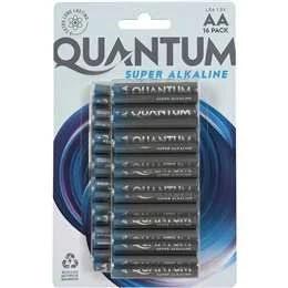 Quantum Super Alkaline AA Batteries 16 Pack