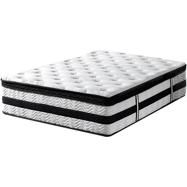 DreamZ Spring Mattress Bed Pocket Egg Crate Foam Medium Firm Super King 35cm