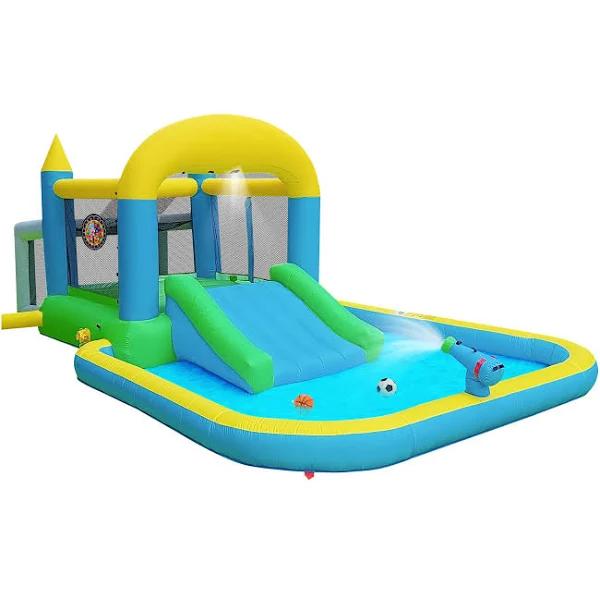 OGL Inflatable Water Park World Jumping Castle Trampoline Toy Bouncer Slide Pool Splash Game Blow Up Outdoor Play