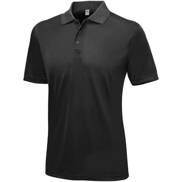 AWDis Just Cool Mens Smooth Short Sleeve Polo Shirt Jet Black XS