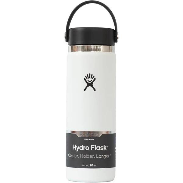 Hydro Flask 20oz Wide Mouth - White