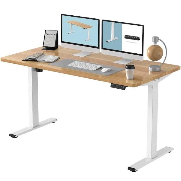 FLEXISPOT Whole Piece 55"x28" Desktop 1" Thickness Height Adjustable Desk Rectangular Tabletop Maple Board (55INCH Maple Top)