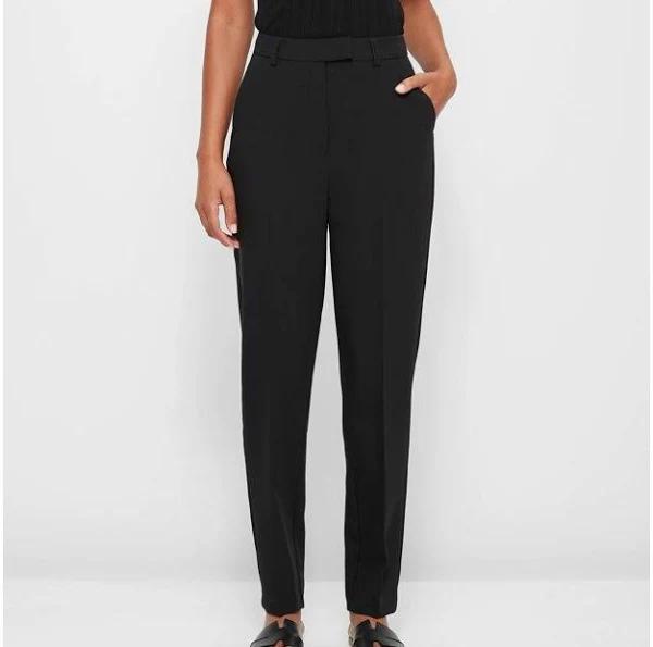 High Waist Tapered Full Length Pants - Preview | Black | Size 14