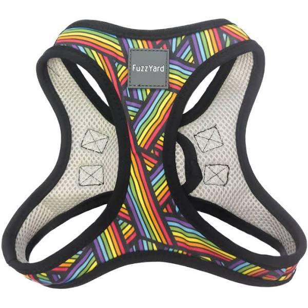 FuzzYard Pride Dog Step in Harness Rainbow Northcote Extra Small