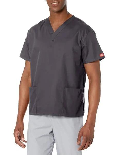 Dickies Medical 86706 V-Neck Top - Pewter, XL