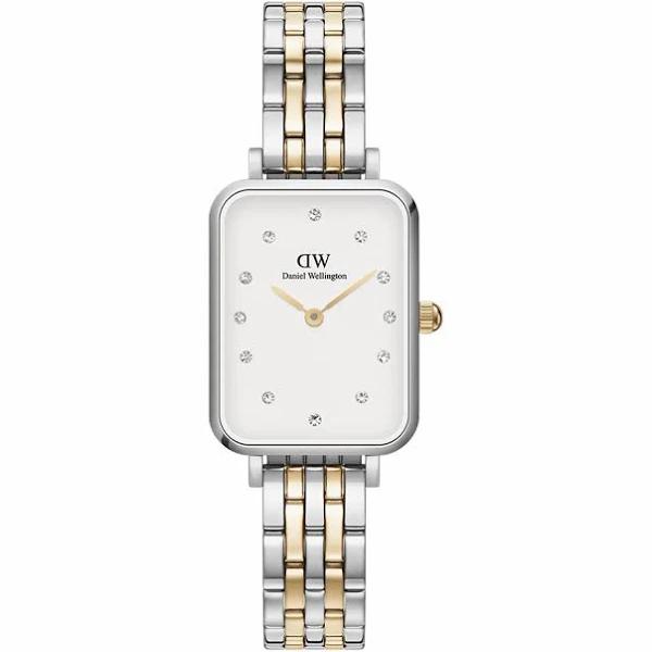 Daniel Wellington Quadro Lumine 20x26 5-Link Gold & Silver White Watch