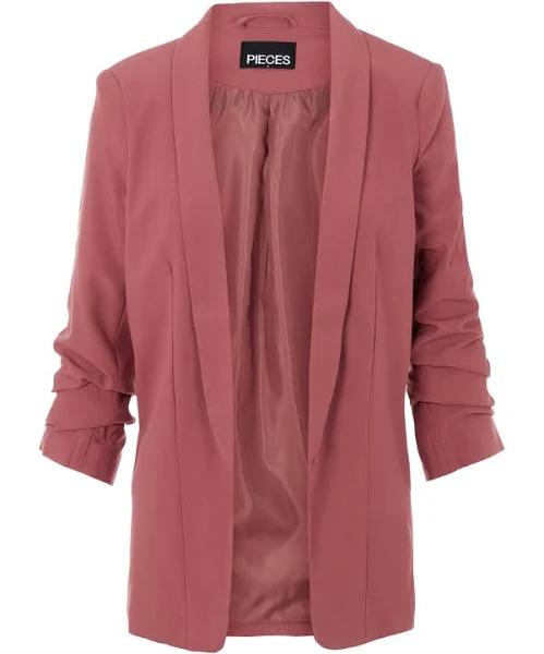 Pieces Blazer Female Pink Plain colored Size S