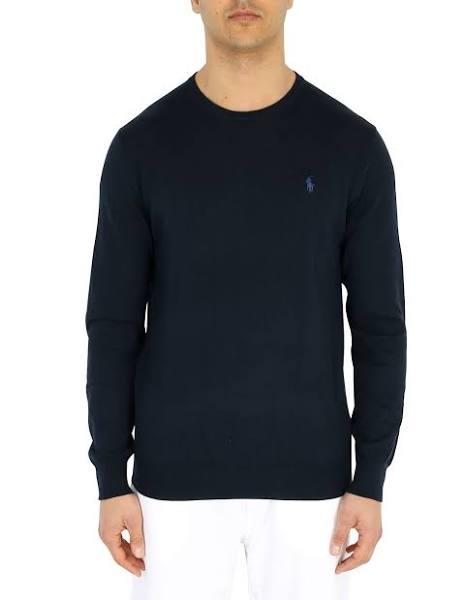 Polo Ralph Lauren Men's Slim Fit Cotton Sweater - Hunter Navy - L