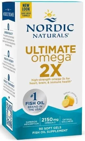 Nordic Naturals Ultimate Omega 2X, 2150mg Lemon - 90 Softgels