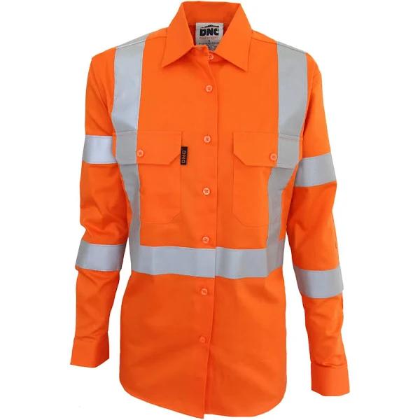 DNC Ladies HiVis 3 Way Vented x Back & Bio-Motion Taped Shirt - Orange - 12