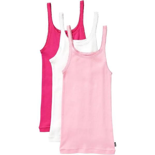 Bonds Girls Teena Singlet 3-Pack - Pink, White, Red